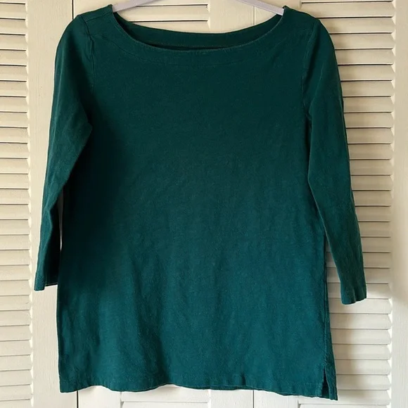 LOFT Teal Long Sleeve Blouse - Picture 1 of 11